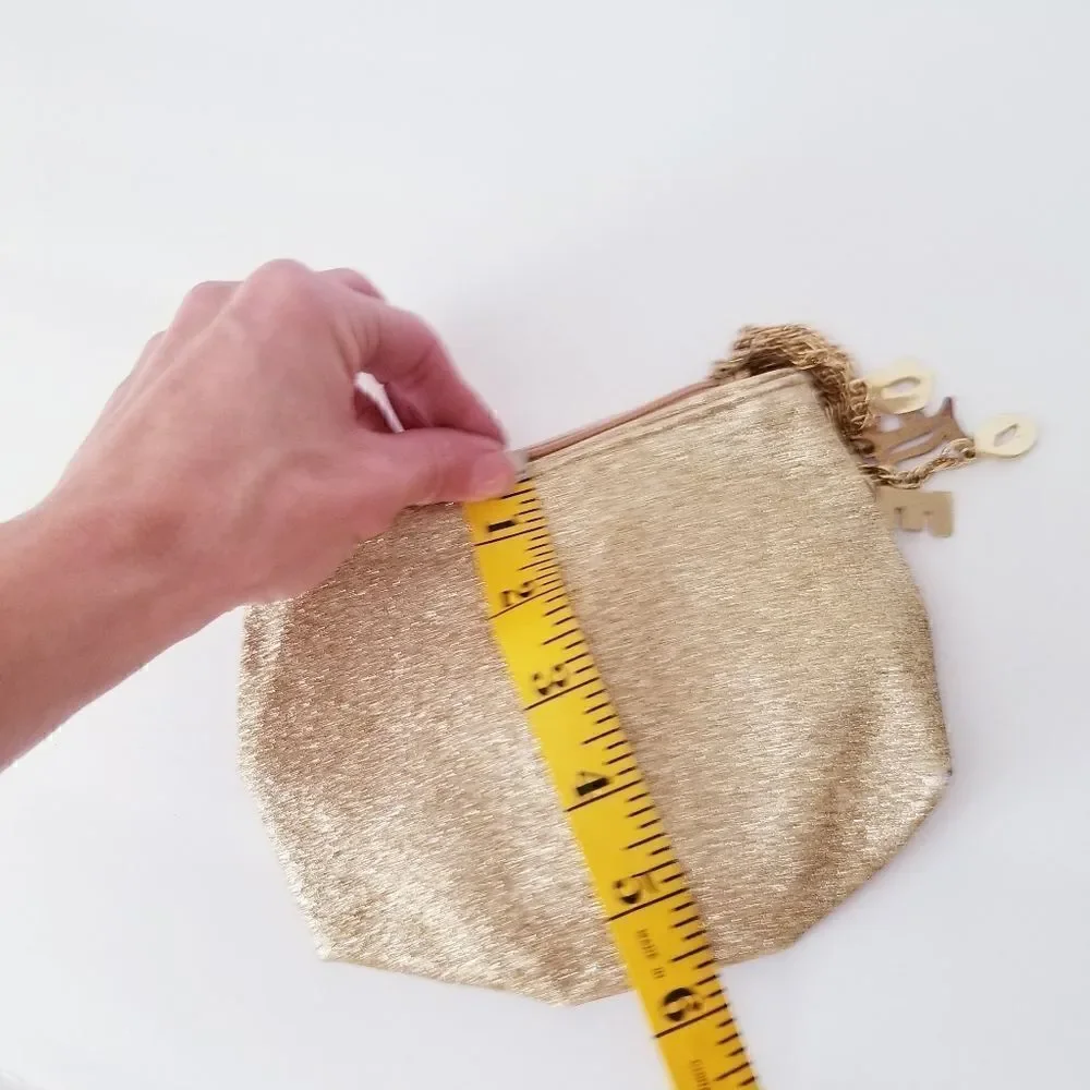 5/$25 Gold glitter cosmetic bag